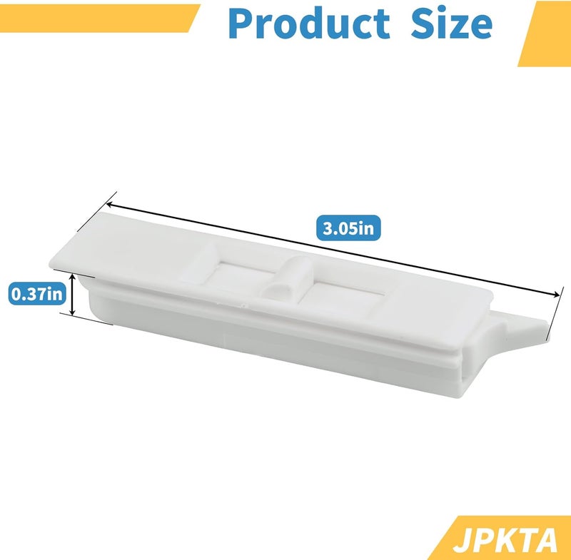 JPKTA 24 Pcs Window Tilt Latch Pairs Spring Loaded Sliding Window Latch Lock Snap-in White Vinyl Plastic Construction for Home Window Accessories Parts - Image 3